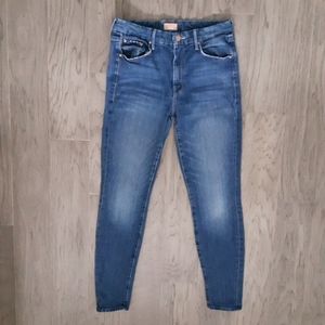 Mother Jeans THE LOOKER Where Is My Mind Distressed Wash Women 28